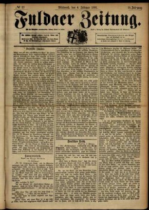 Ausgabe vom Mittwoch, den 04. Februar 1891.