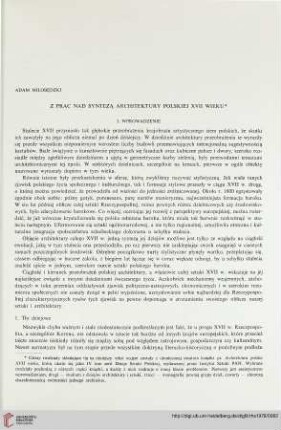 11: Z prac nad syntezą architektury polskiej XVII wieku
