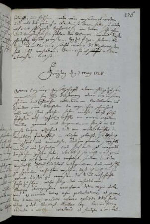 Freytag d 7 may 1728.