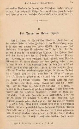 15-44 Das Datum der Geburt Christi