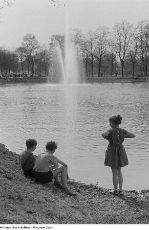 Teich mit Springbrunnen