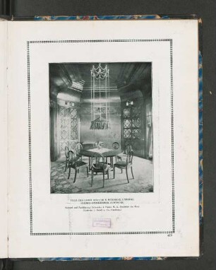 Villa des Herrn Senator R. Heidmann, Hamburg. Kleines Speisezimmer, achteckig