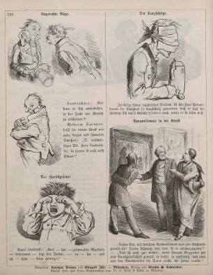 "Ungerechte Rüge" "Der Kurzsichtige" "Naturalismus in der Kunst" "Der Zurückgesetzte"