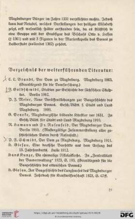 Verzeichnis der weiterführenden Literatur