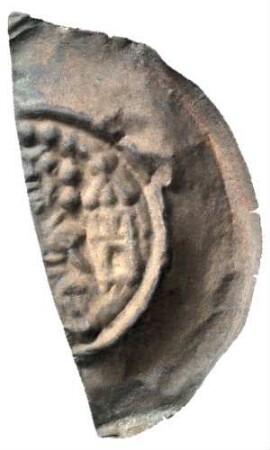 Fundmünze, Brakteat (Hälbling), 1250 - 1265