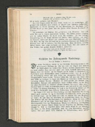 Geschichte der Festungswerke Rendsburgs.