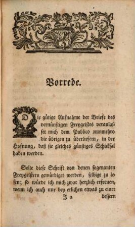 Der vernünftige Freygeist, 2