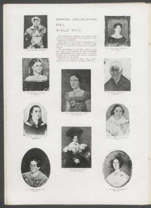 Damas uruguayas del siglo XVIII
