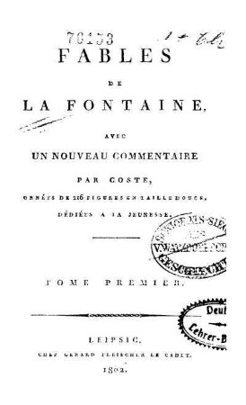 1: Tome premier