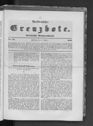 No. 23. Hamburg, den 27. October. 1861.