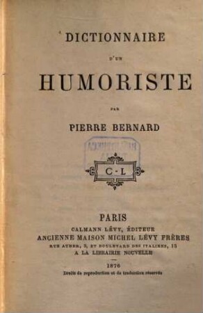 Dictionnaire d'un humoriste