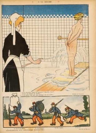 À la douche; Modèles de sacs qui seront expérimentés aux prochaines manoevres