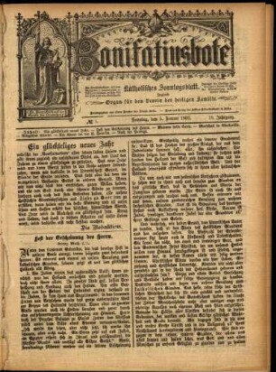 Erste Ausgabe vom Sonntag, den 05. Januar 1902.