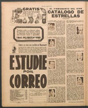 Catálogo de estrellas : El firmamento del cine