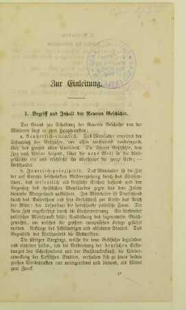 Zur Einleitung