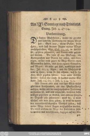 Am XVI. Sonntage nach Trinitatis. Evang. Evang. Joh. 4, 47 - 54.