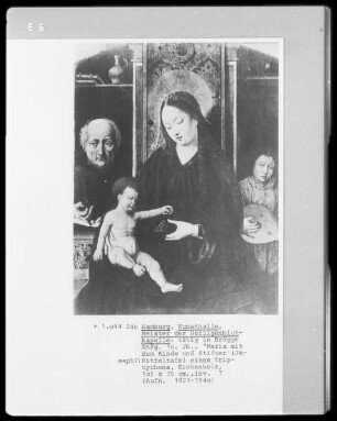 Triptychon — Maria mit dem Kinde und Stifter