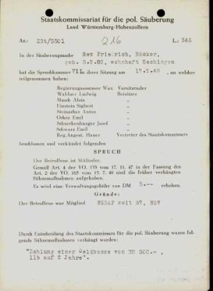 Rex, Friedrich