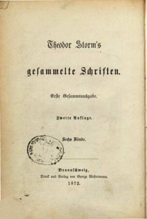 Theodor Storm's Sämtliche Schriften : Erste Gesammtausgabe, 3