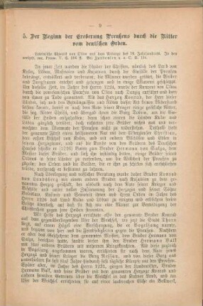 5. Der Beginn der Eroberung Preußens durch die Ritter vom deutschen Orden.