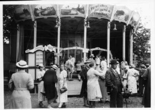 Bergbier-Fest 4.-6. Juli 1936. Festplatz mit Schaustellern bei Weißig : Freital. Bergbier-Fest 4.-6. Juli 1936. Festplatz mit Schaustellern bei Weißig
