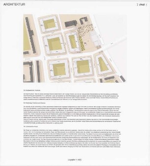 Informations- und Begegnungszentrum an der Stadtbrücke, Frankfurt/Oder Schinkelwettbewerb 2006: Erläuterungen, Lageplan 1:1000