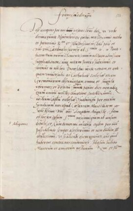 Brief an einen Herrn in Rom, Bevergern 16.1.1548, lat. (Konzept)