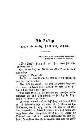 Die Anklage gegen die heutige (moderne) Schule