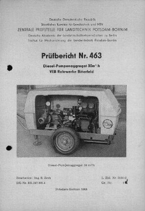 Diesel-Pumpenaggregat 50m³/h