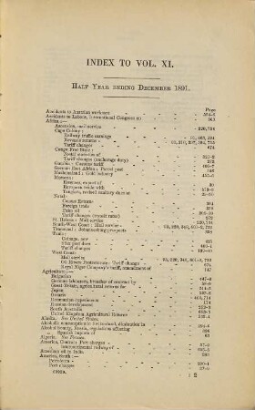 The Board of Trade journal. 11,[a]. 1891. Index