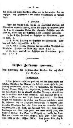 Erster Zeitraum (476 - 768)