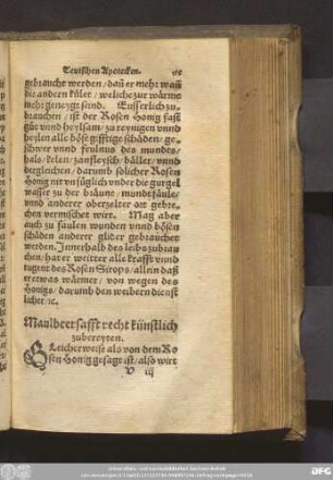 Maulbeersafft recht künstlich zubereyten.