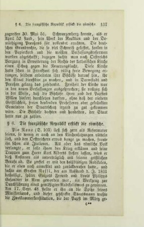§ 6. Die französische Republik erstickt die römische