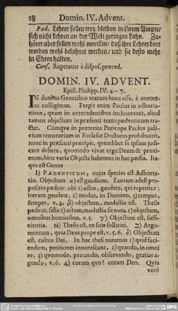 Domin. IV. Advent. Epist. Philipp. IV. 4-7