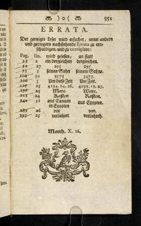 351, Errata