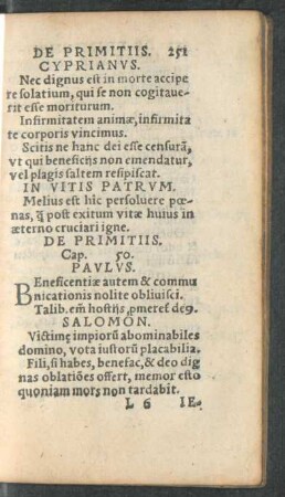 De Primitiis. Cap. 50.