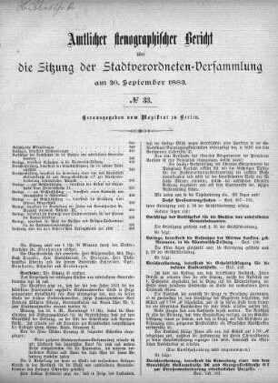 Nr. 33, 20. September 1883