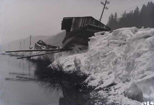 Eiswinter 1928 an der Donau bei Kachlet