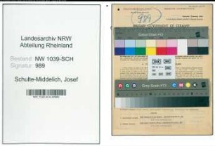 Entnazifizierung Josef Schulte-Middelich , geb. 13.03.1914 (Studienassessor)