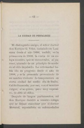 La ciudad de Pestalozzi