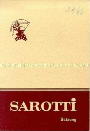 Satzung der Firma "Sarotti-Aktiengesellschaft" aus dem Jahr 1966 - Sachkonvolut