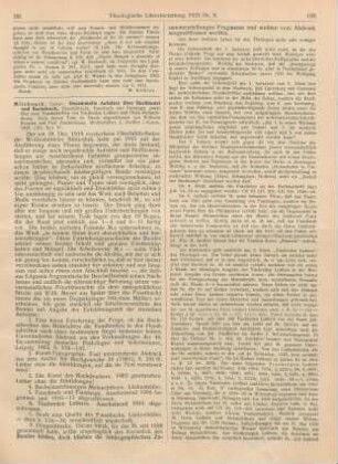181-183 [Rezension] Milchsack, Gustav, Gesammelte Aufsätze über Buchkunst und Buchdruck, Doppeldrucke, Faustbuch und Faustsage, sowie neue Handschriften von Tischreden Luthers und Dicta Melanchthonis