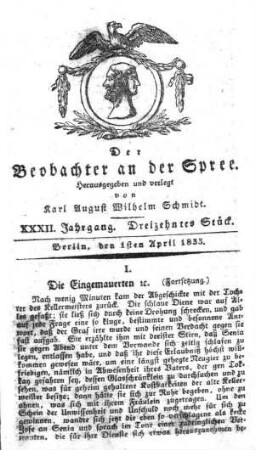 13. Stueck, 1. April 1833