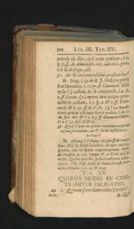 Tit. XV. Quibus Modis Re Contrahitur Obligatio.
