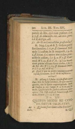 Tit. XV. Quibus Modis Re Contrahitur Obligatio.