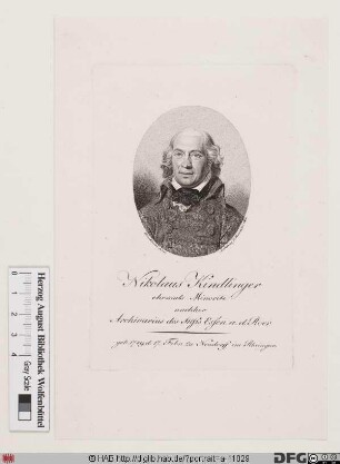 Bildnis Nicolaus Kindlinger
