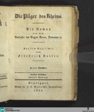 22: Die Pilger des Rheins : ein Roman; Bdch. 3