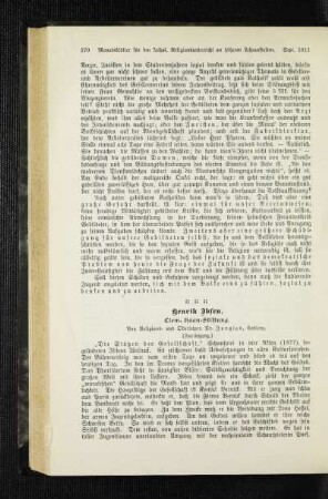 Henrik Ibsen : (Fortsetzung)