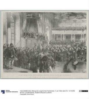 Sitzung des ungarischen Parlaments, 5. Juli 1848