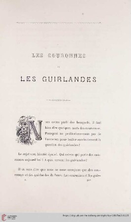 Les Couronnes et Les Guirlandes